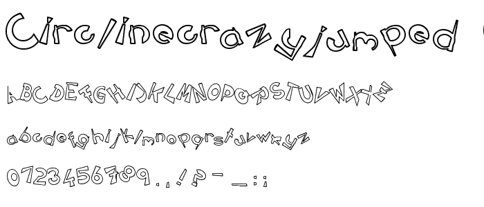 CIRCLINEcrazyjumped  outline font